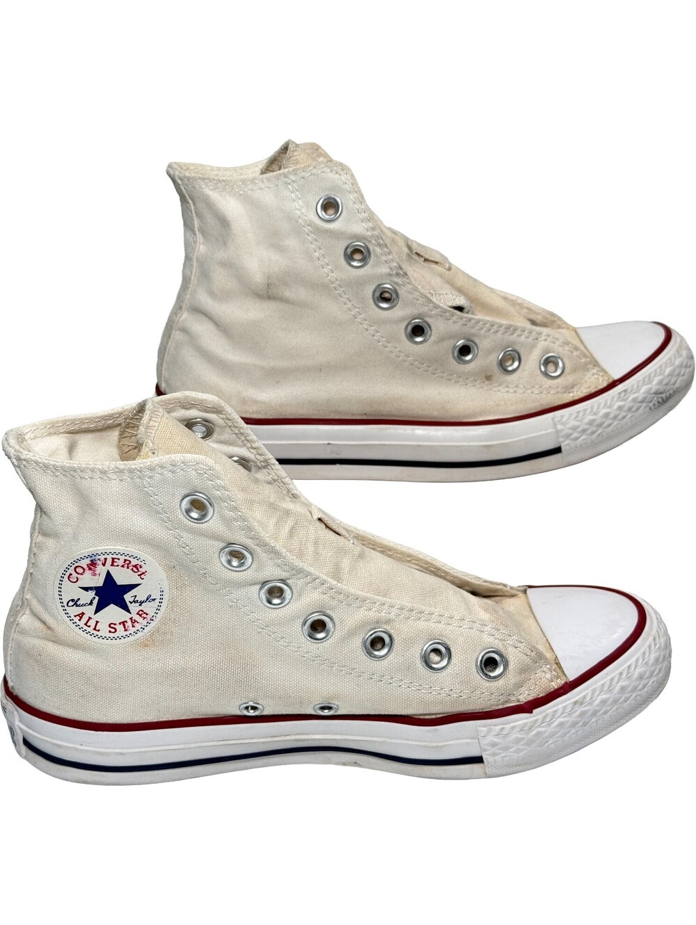 Chuck Taylor Converse All Star White Hi Top Unisex Sneaker M7650 Mens 4 Womens 6